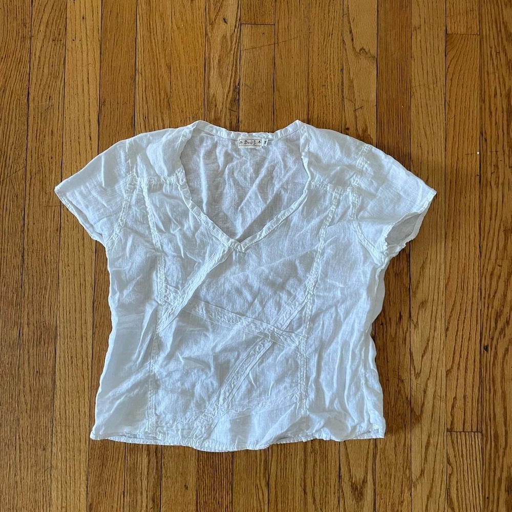 White Linen Top